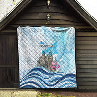 San Marino Foundation Day Quilt Mount Titano Fortress Fox Falcon And Cyclamen