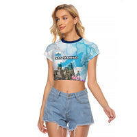 San Marino Foundation Day Raglan Cropped T Shirt Mount Titano Fortress Fox Falcon And Cyclamen