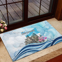 San Marino Foundation Day Rubber Doormat Mount Titano Fortress Fox Falcon And Cyclamen