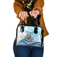 San Marino Foundation Day Shoulder Handbag Mount Titano Fortress Fox Falcon And Cyclamen