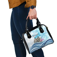 San Marino Foundation Day Shoulder Handbag Mount Titano Fortress Fox Falcon And Cyclamen