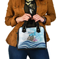 San Marino Foundation Day Shoulder Handbag Mount Titano Fortress Fox Falcon And Cyclamen