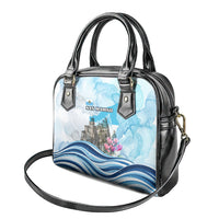 San Marino Foundation Day Shoulder Handbag Mount Titano Fortress Fox Falcon And Cyclamen