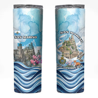 San Marino Foundation Day Skinny Tumbler Mount Titano Fortress Fox Falcon And Cyclamen