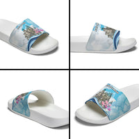 San Marino Foundation Day Slide Sandals Mount Titano Fortress Fox Falcon And Cyclamen