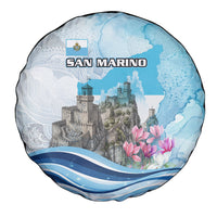 San Marino Foundation Day Spare Tire Cover Mount Titano Fortress Fox Falcon And Cyclamen