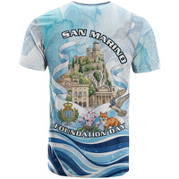 San Marino Foundation Day T Shirt Mount Titano Fortress Fox Falcon And Cyclamen