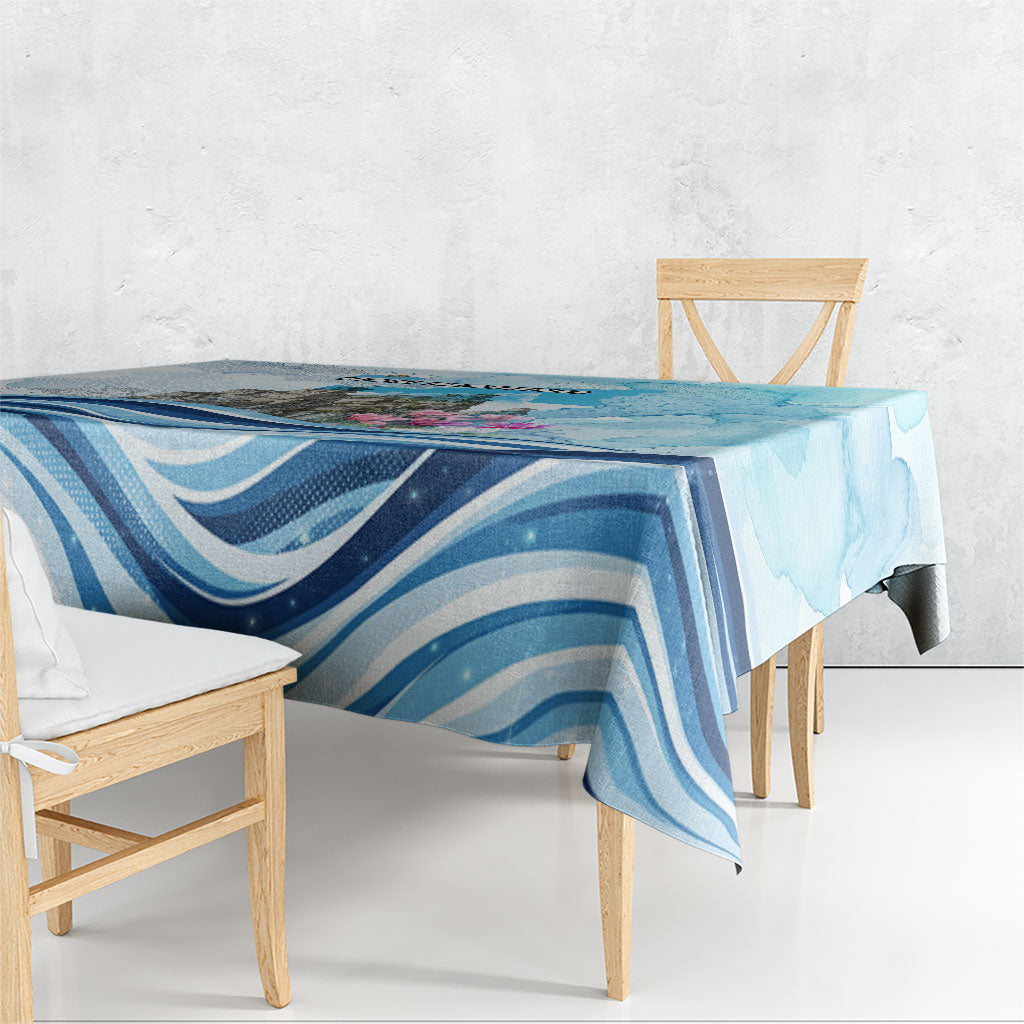 San Marino Foundation Day Tablecloth Mount Titano Fortress Fox Falcon And Cyclamen