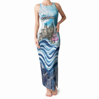San Marino Foundation Day Tank Maxi Dress Mount Titano Fortress Fox Falcon And Cyclamen