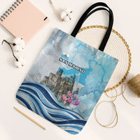 San Marino Foundation Day Tote Bag Mount Titano Fortress Fox Falcon And Cyclamen