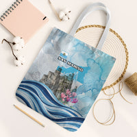 San Marino Foundation Day Tote Bag Mount Titano Fortress Fox Falcon And Cyclamen