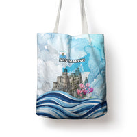 San Marino Foundation Day Tote Bag Mount Titano Fortress Fox Falcon And Cyclamen