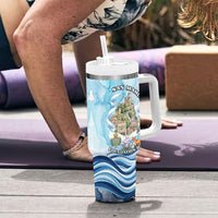 San Marino Foundation Day Tumbler With Handle Mount Titano Fortress Fox Falcon And Cyclamen