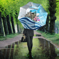 San Marino Foundation Day Umbrella Mount Titano Fortress Fox Falcon And Cyclamen