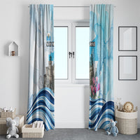 San Marino Foundation Day Window Curtain Mount Titano Fortress Fox Falcon And Cyclamen