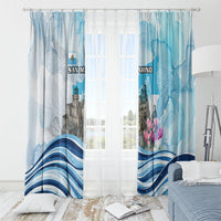 San Marino Foundation Day Window Curtain Mount Titano Fortress Fox Falcon And Cyclamen