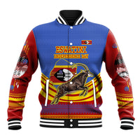 Eswatini Independence Day Baseball Jacket Sable Antelope - Aloe Succulent - Flag Shield