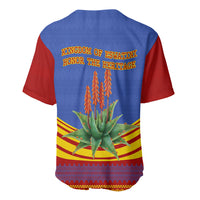 Eswatini Independence Day Baseball Jersey Sable Antelope - Aloe Succulent - Flag Shield