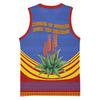 Eswatini Independence Day Basketball Jersey Sable Antelope - Aloe Succulent - Flag Shield