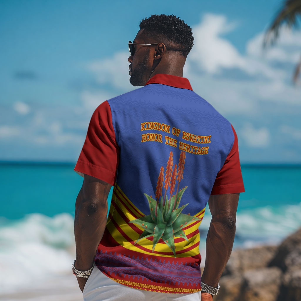 Eswatini Independence Day Hawaiian Shirt Sable Antelope - Aloe Succulent - Flag Shield