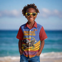 Eswatini Independence Day Kid Hawaiian Shirt Sable Antelope - Aloe Succulent - Flag Shield