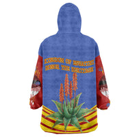Eswatini Independence Day Kid Wearable Blanket Hoodie Sable Antelope - Aloe Succulent - Flag Shield