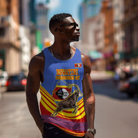 Eswatini Independence Day Men Tank Top Sable Antelope - Aloe Succulent - Flag Shield