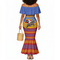Eswatini Independence Day Mermaid Dress Sable Antelope - Aloe Succulent - Flag Shield