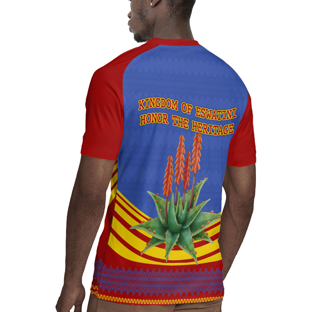 Eswatini Independence Day Rugby Jersey Sable Antelope - Aloe Succulent - Flag Shield