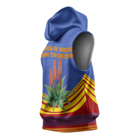 Eswatini Independence Day Sleeveless Hoodie Sable Antelope - Aloe Succulent - Flag Shield