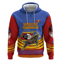 Eswatini Independence Day Zip Hoodie Sable Antelope - Aloe Succulent - Flag Shield