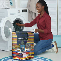 Eswatini Independence Day Laundry Basket Freedom Pride - Lion Elephant - Strelitzia Flowers