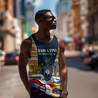 Eswatini Independence Day Men Tank Top Freedom Pride - Lion Elephant - Strelitzia Flowers