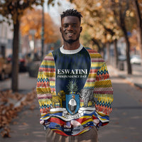Eswatini Independence Day Sweatshirt Freedom Pride - Lion Elephant - Strelitzia Flowers