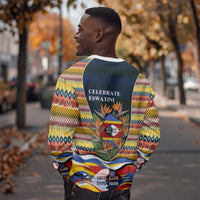Eswatini Independence Day Sweatshirt Freedom Pride - Lion Elephant - Strelitzia Flowers