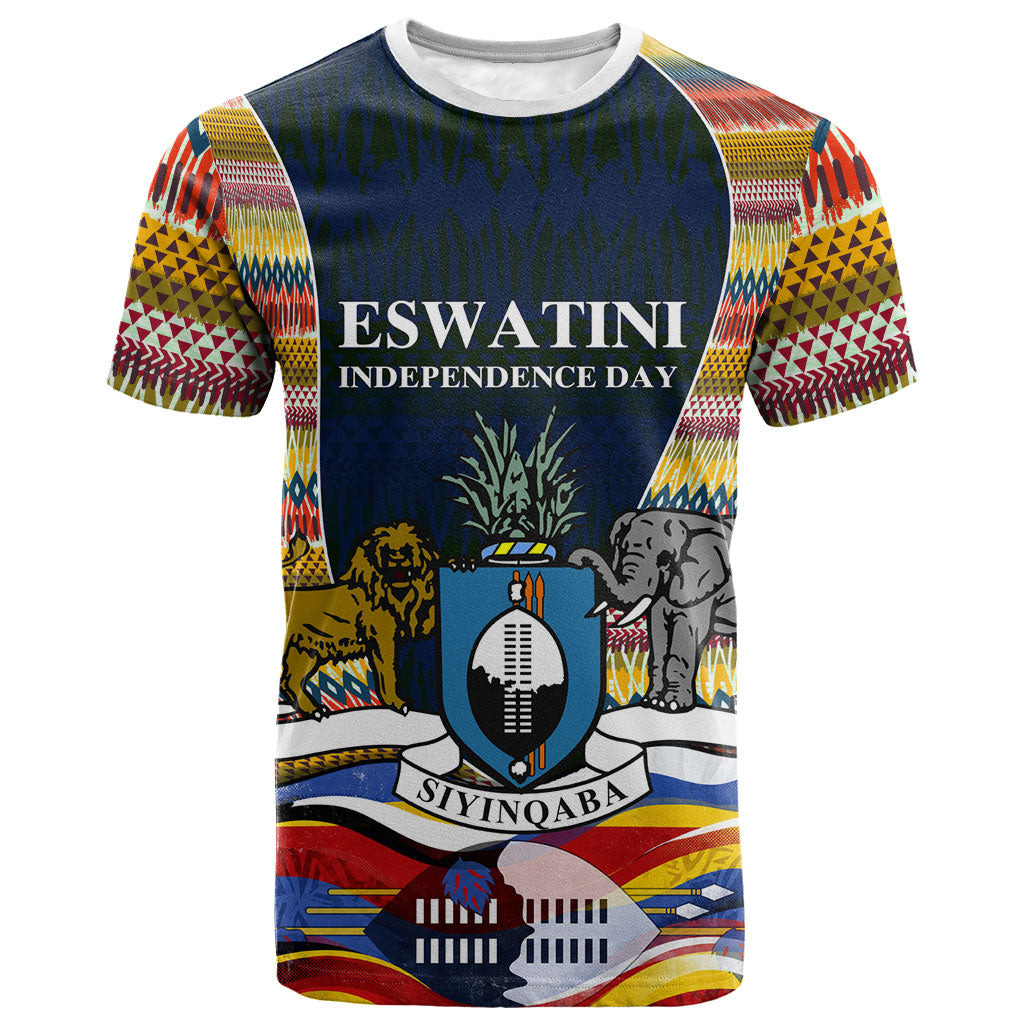 Eswatini Independence Day T shirt Freedom Pride - Lion Elephant - Strelitzia Flowers