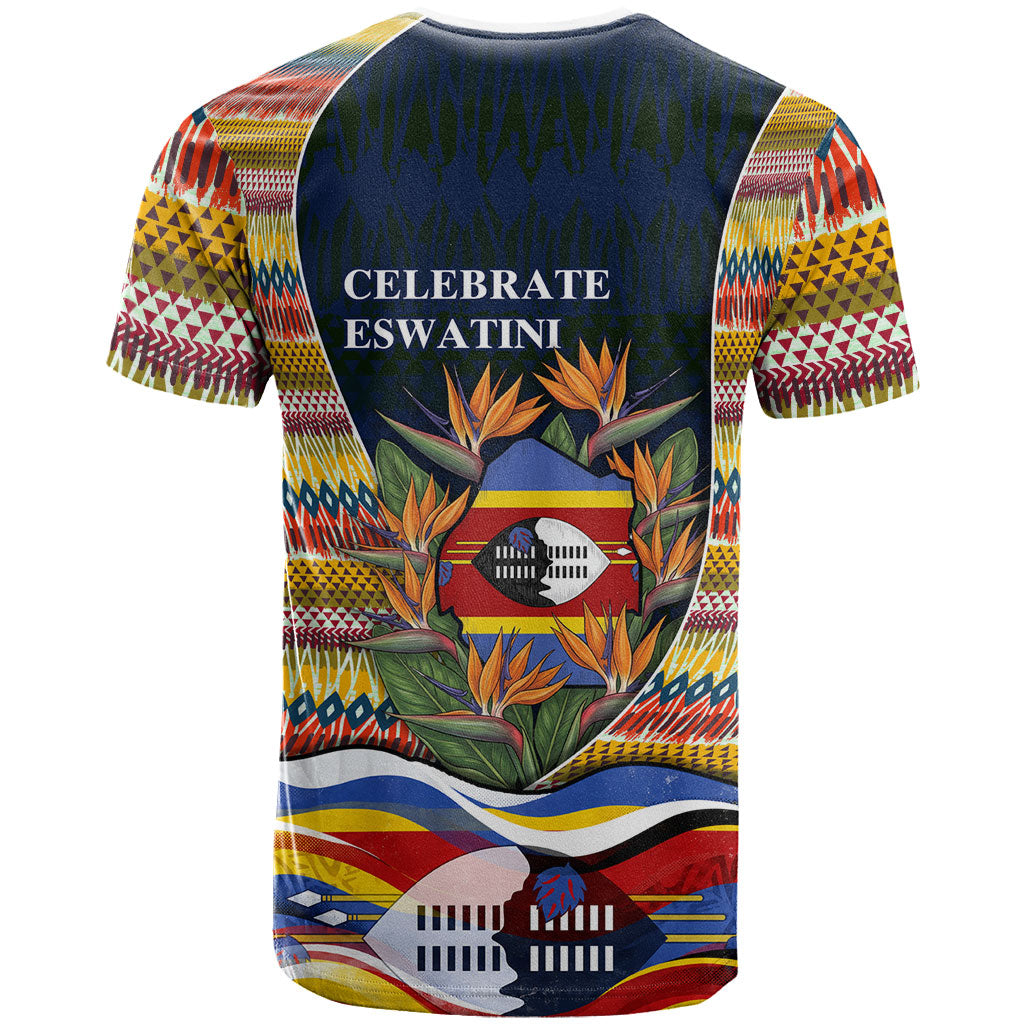 Eswatini Independence Day T shirt Freedom Pride - Lion Elephant - Strelitzia Flowers