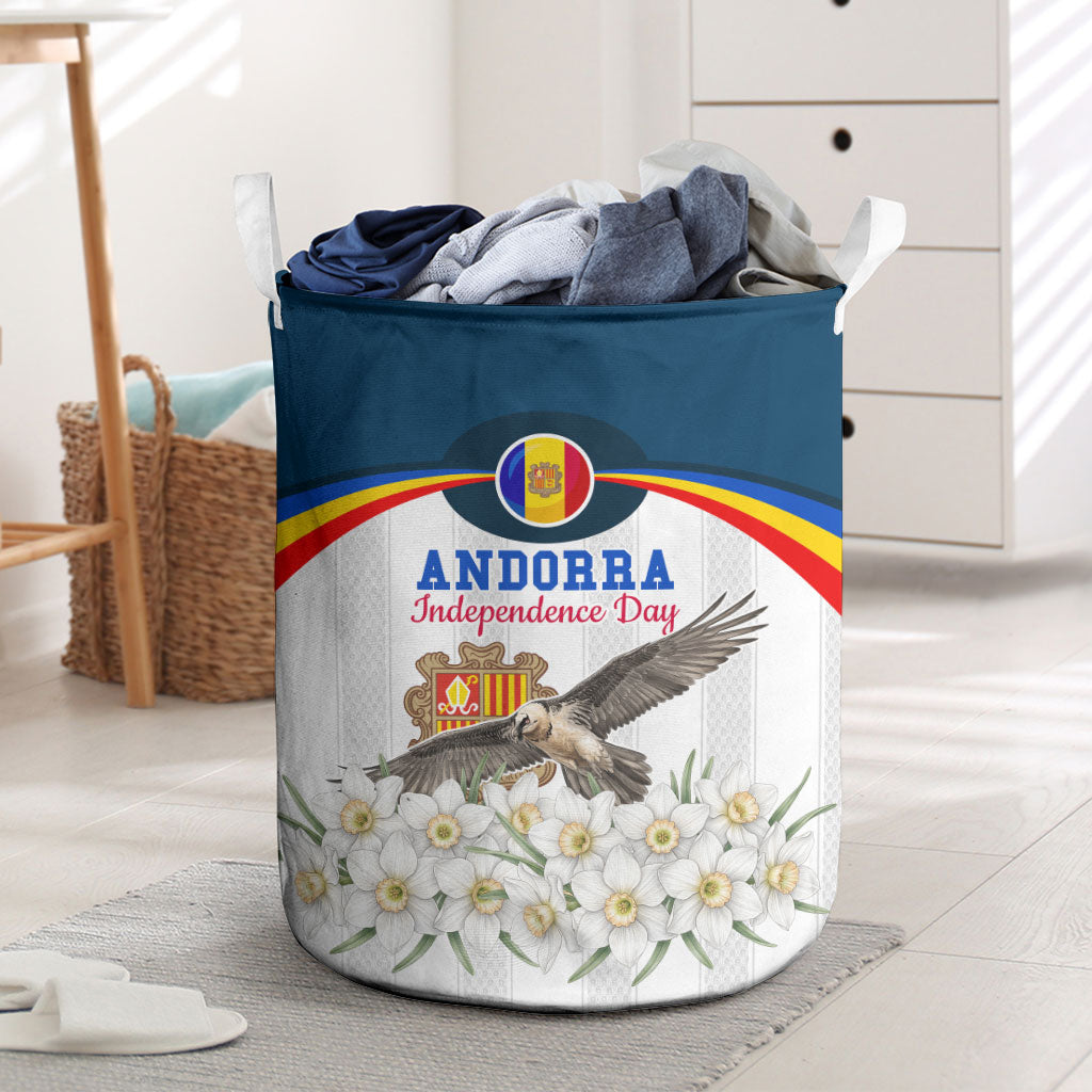 Andorra Independence Day Laundry Basket Freedom Grandella Narcissus Falcon Map Flag