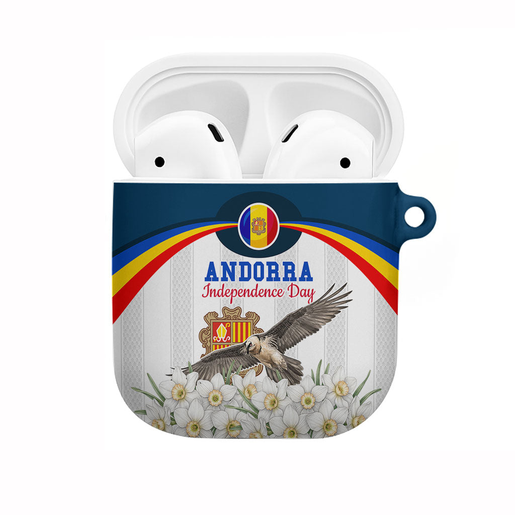 Andorra Independence Day AirPods Case Freedom Grandella Narcissus Falcon Map Flag
