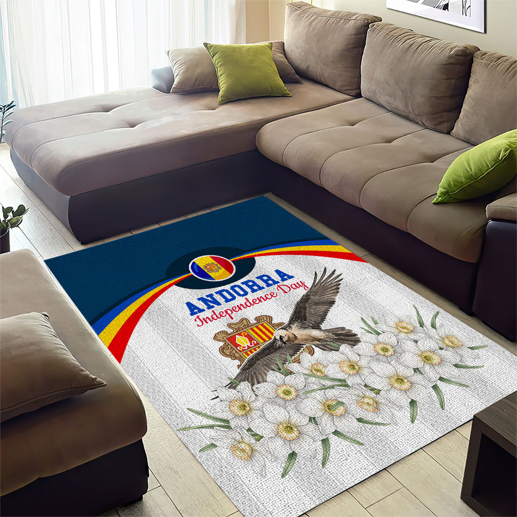 Andorra Independence Day Area Rug Freedom Grandella Narcissus Falcon Map Flag