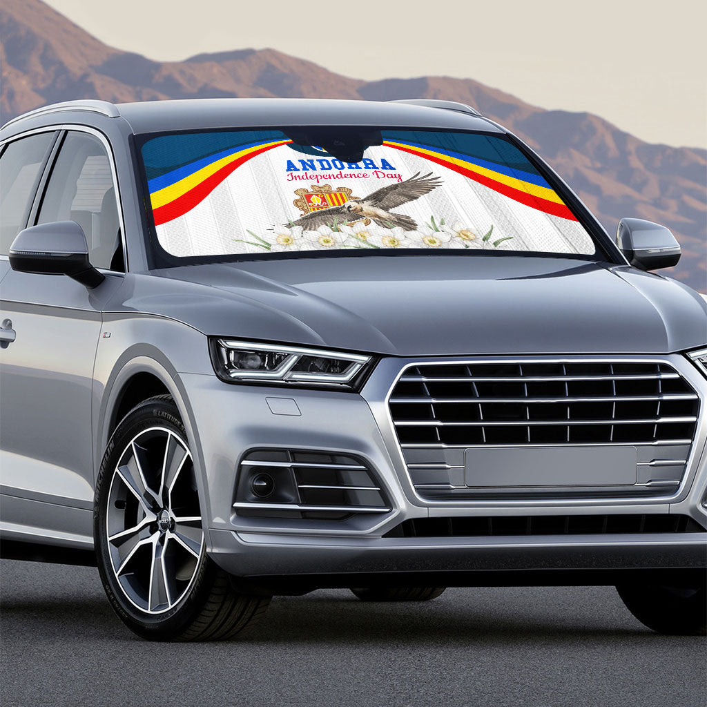Andorra Independence Day Auto Sun Shade Freedom Grandella Narcissus Falcon Map Flag