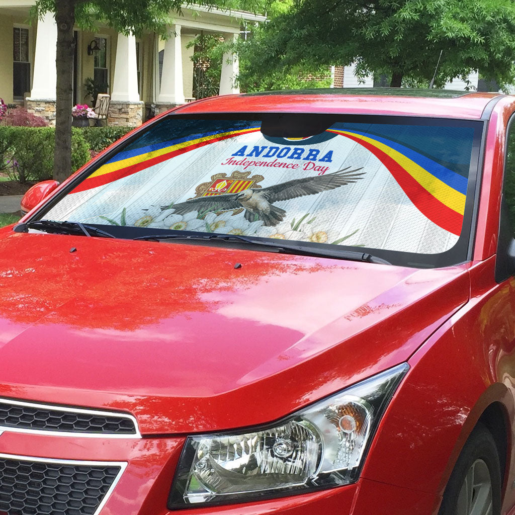 Andorra Independence Day Auto Sun Shade Freedom Grandella Narcissus Falcon Map Flag