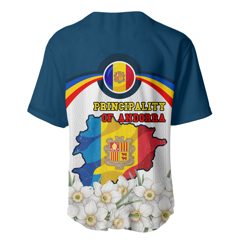 Andorra Independence Day Baseball Jersey Freedom Grandella Narcissus Falcon Map Flag