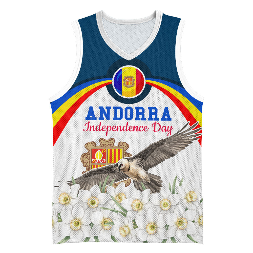 Andorra Independence Day Basketball Jersey Freedom Grandella Narcissus Falcon Map Flag
