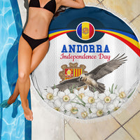 Andorra Independence Day Beach Blanket Freedom Grandella Narcissus Falcon Map Flag