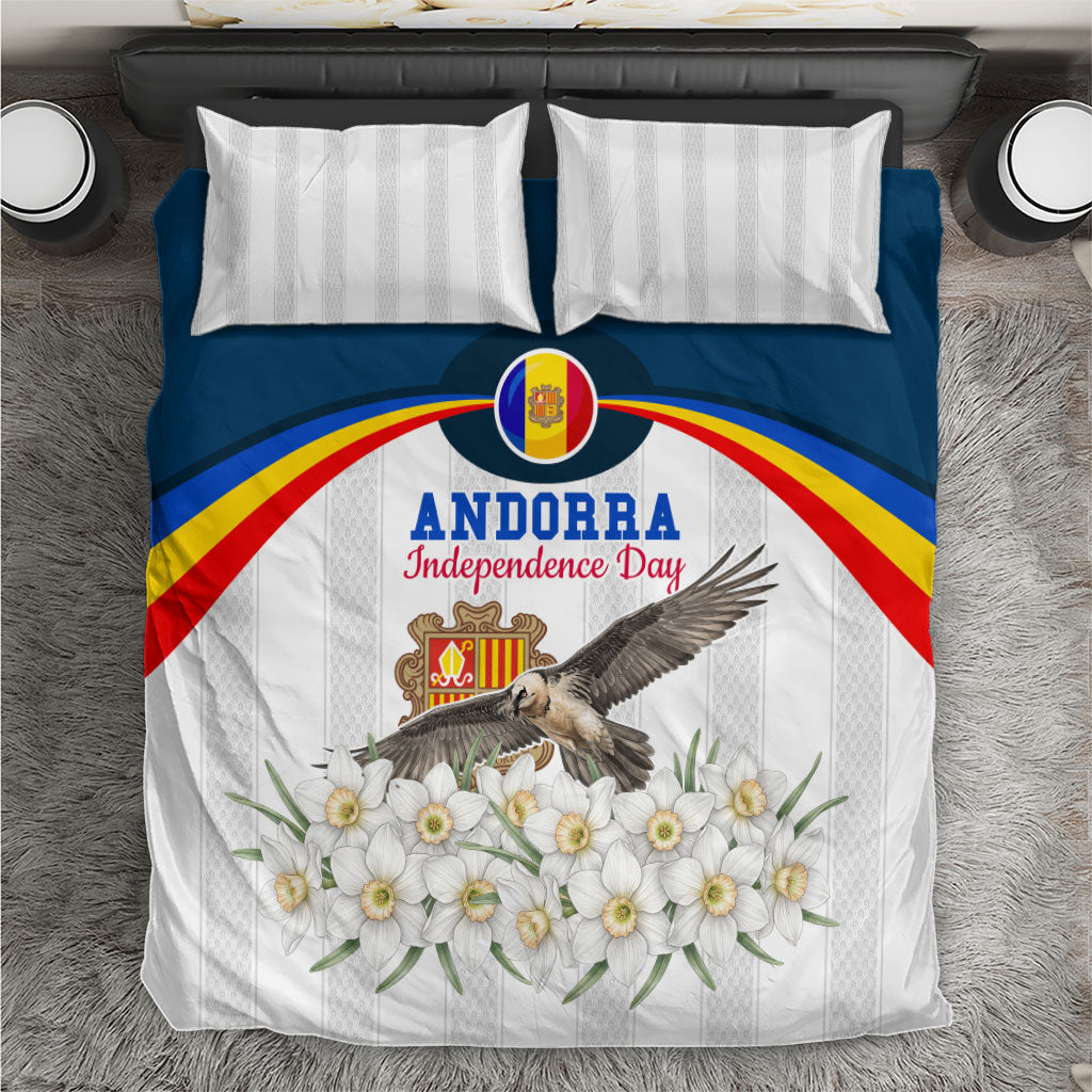 Andorra Independence Day Bedding Set Freedom Grandella Narcissus Falcon Map Flag