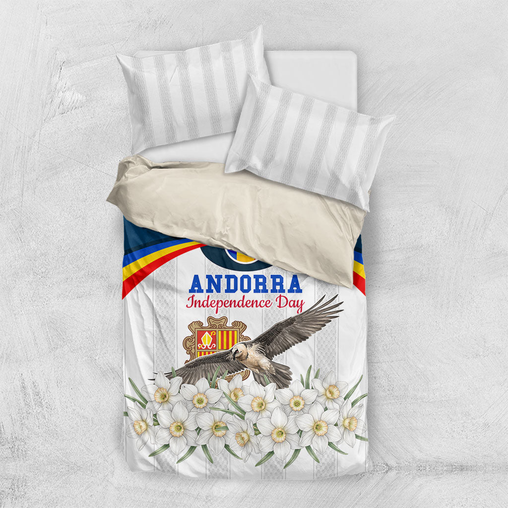 Andorra Independence Day Bedding Set Freedom Grandella Narcissus Falcon Map Flag