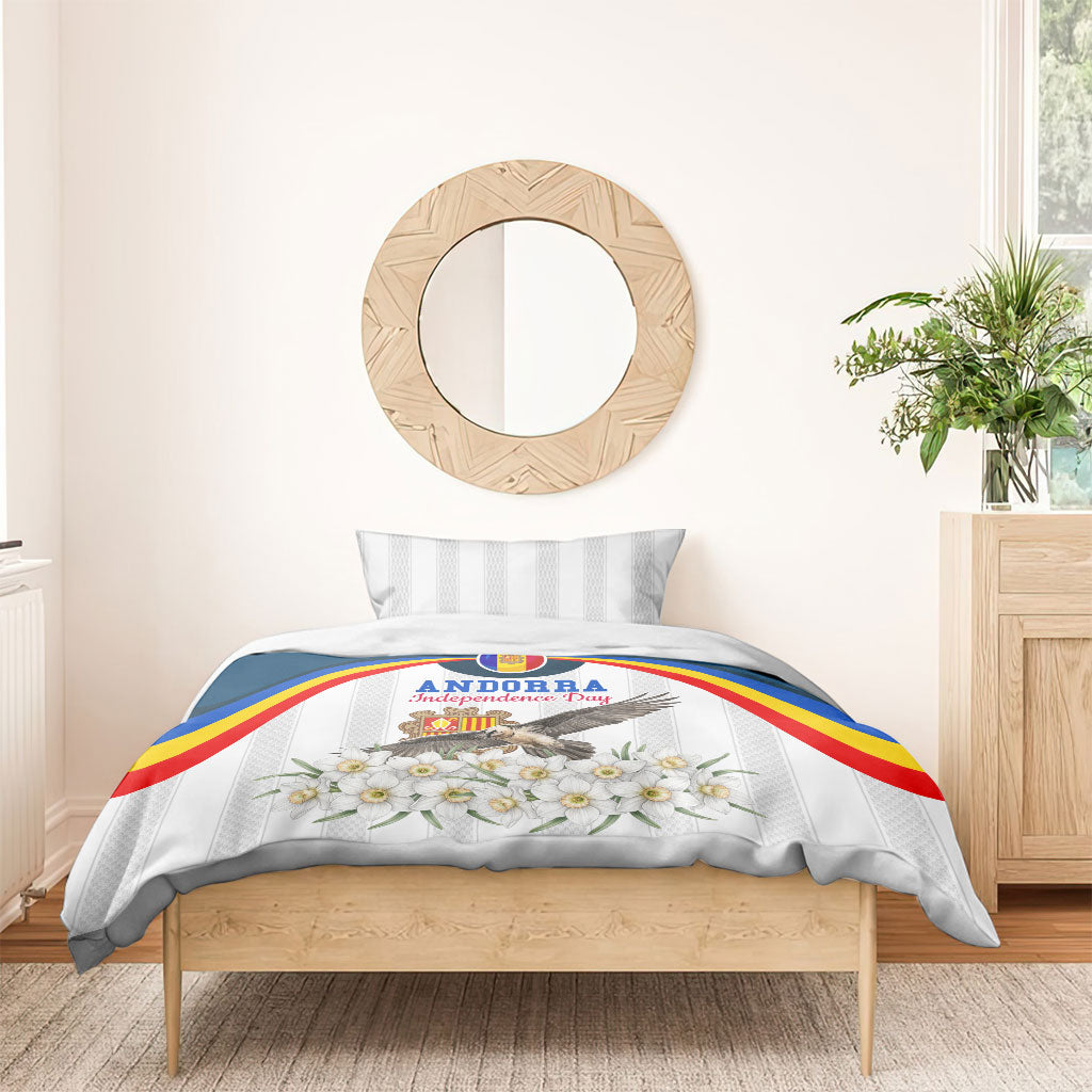 Andorra Independence Day Bedding Set Freedom Grandella Narcissus Falcon Map Flag