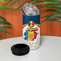 Andorra Independence Day 4 in 1 Can Cooler Tumbler Freedom Grandella Narcissus Falcon Map Flag
