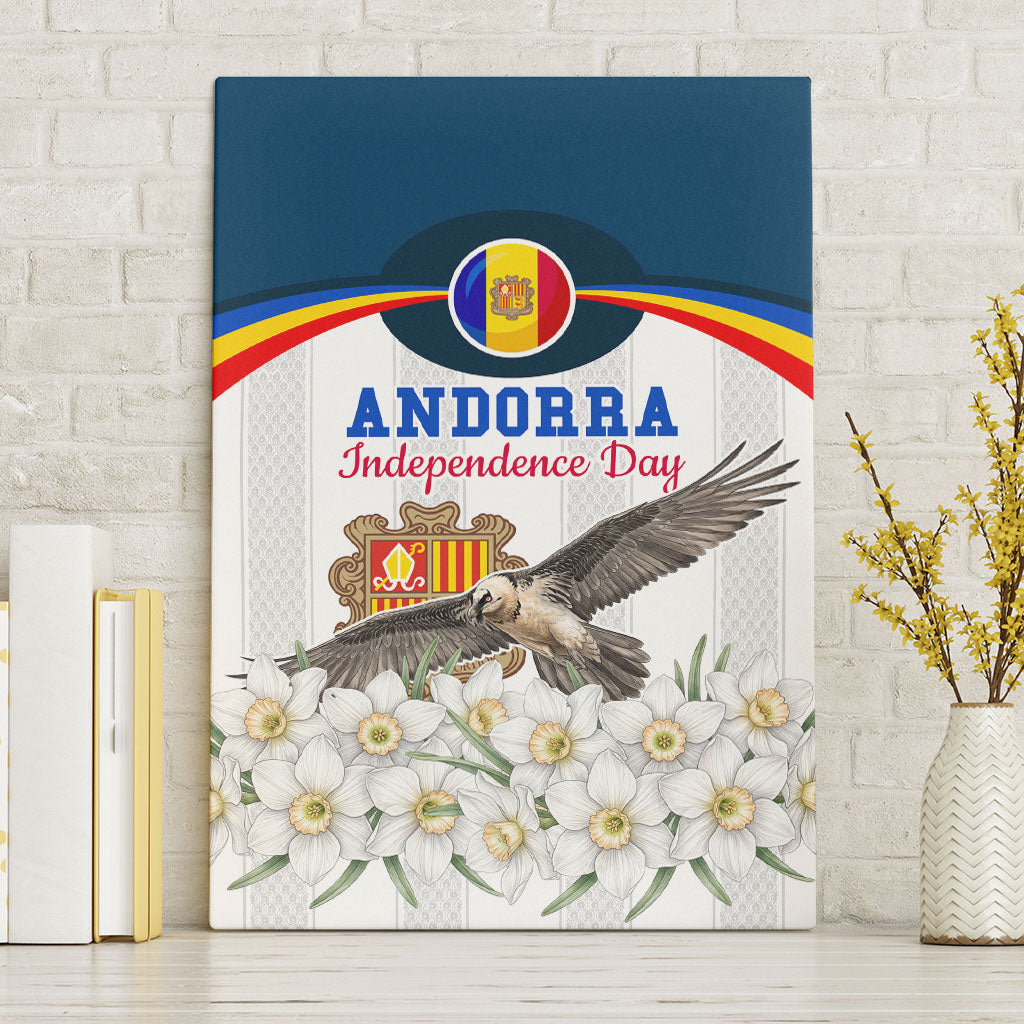 Andorra Independence Day Canvas Wall Art Freedom Grandella Narcissus Falcon Map Flag